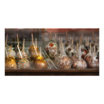 Chef - Caramel apples for sale Customized Photo Card