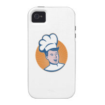 Chef Cook Baker Retro Vibe iPhone 4 Cover