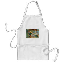 Chef Cook Vintage Food Ad Art Aprons
