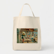 Chef Cook Vintage Food Ad Art Canvas Bags