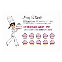 Chef Cupcake Rewards Chubby Card Card Business Card Template