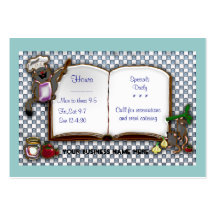 chef de chat cartes de visite professionnelles