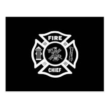 Chef des pompiers cartes postales