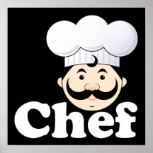 Chef Face Print