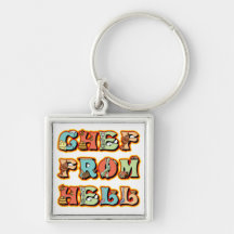 Chef from Hell Key Chains