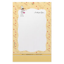 Chef Girl Cartoon Stationery Design