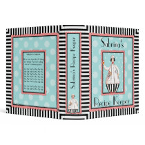 Chef Girl Recipe Keeper -Pink Trim with Black Hair