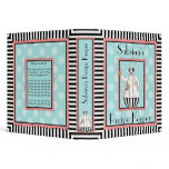 Chef Girl Recipe Keeper -Pink Trim with Black Hair 3 Ring Binder