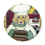 Chef Golden Retriever Refrigerator Magnets