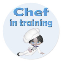Chef In Training Round Sticker