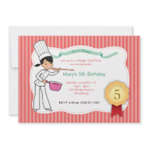 Chef Invitation for Girls