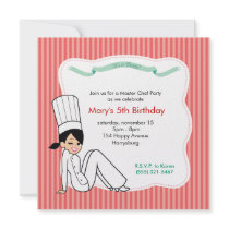Chef Invitation for Girls