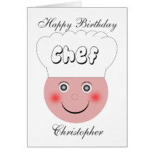Chef Just Add Name Birthday Card