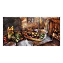 Chef - Kitchen - The start of a healthy meal Photo Greeting Card