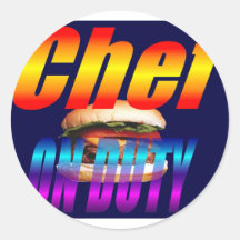 CHEF ON DUTY STICKER