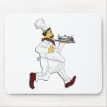Chef on the run mouse pads