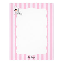 Chef Recipe Letterhead for Binders