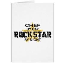 Chef Rock Star by Night Greeting Cards