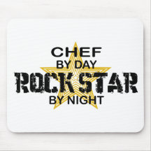 Chef Rock Star by Night Mousepads