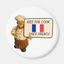 Chef Says Kiss The French Cook Fridge Magnets