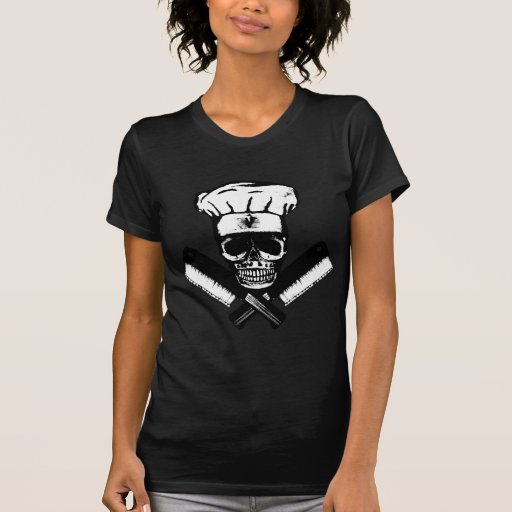 Chef Skull (B&W) T Shirts