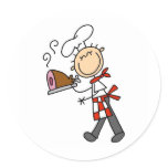 Chef with Baked Ham Stickers