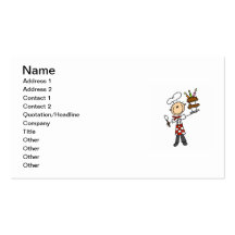 Chef With Birthday Cake Business Card Template