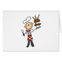Chef with BIrthday Cake Cards