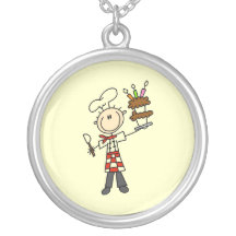 Chef With Birthday Cake Custom Jewelry