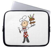Chef With Birthday Cake Laptop Computer Sleeve