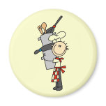Chef with Pots and Pans Tshirts and Gifts Refrigerator Magnets