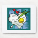 Chef's Egg Heart Love Breakfast Hearts Eggs Mousepad