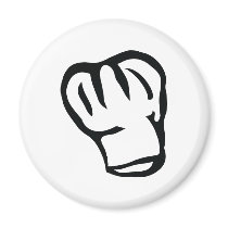 chefs head chef cook head fridge magnet