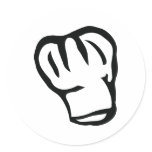 chefs head chef cook head round stickers