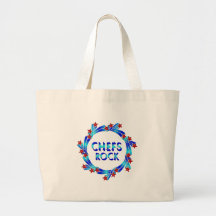 Chefs Rock Red Stars Tote Bag