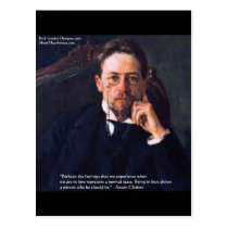 Chekhov "Love Normal State" Quote Gifts Tees Cards postcards
