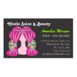 Chelle Salon - Pink Hair and Black Business Cards