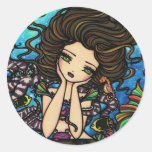 "Chelsea" Mermaid and Octopus Art Stickers