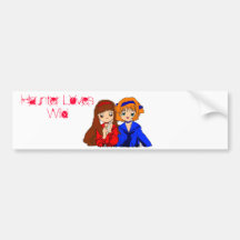 Chelsie and Lexi <33 Bumper Sticker