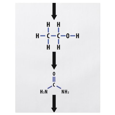 chemical alcohol to urea icon flyer by TomaniacLines