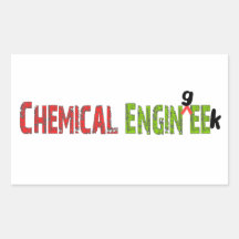 Chemical Engineer (EnginGEEK) Funny Gifts Rectangle Sticker