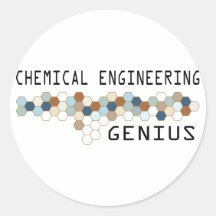 Chemical Engineering Genius Round Stickers