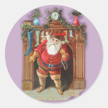 Cheminée du père noël autocollants