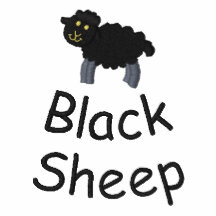 Chemise brodée de moutons noirs