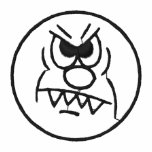 Chemise brodée par visage de monstre