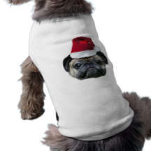 Chemise de chien de carlin de Noël T-shirts Pour Toutous