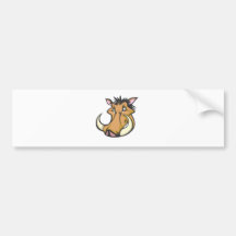Chemise mignonne de bande dessinée de Warthog Autocollant Pour Voiture