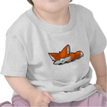 Chemise mignonne de bébé de Fox de sommeil T-shirts