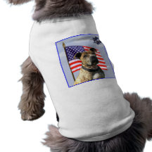 Chemise patriotique de chien de pitbull t-shirts pour chien