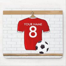 Chemise personnalisable du football Mousepad (roug Tapis De Souris